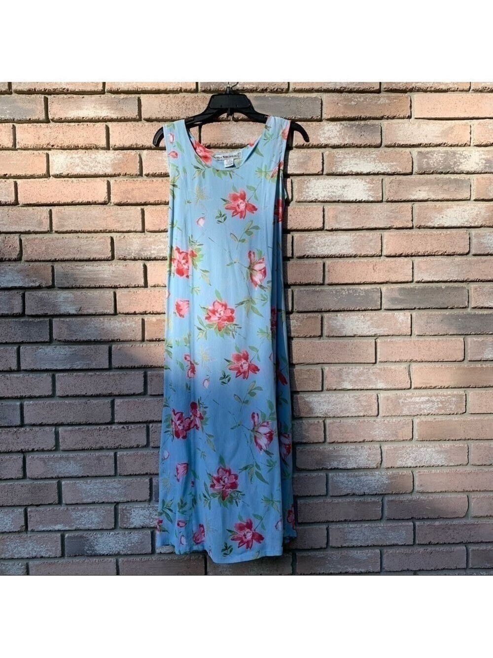 MIX NOUVEAU NY vintage coral and blue floral sheath tank dress